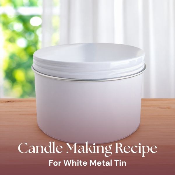 White Metal Candle Tin