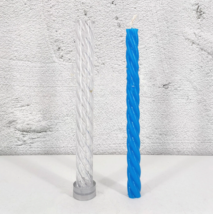 Spiral Pillar Candle Mold image 0