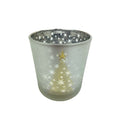 Silver Christmas Tree Glass Candle Jar (Large) image 0