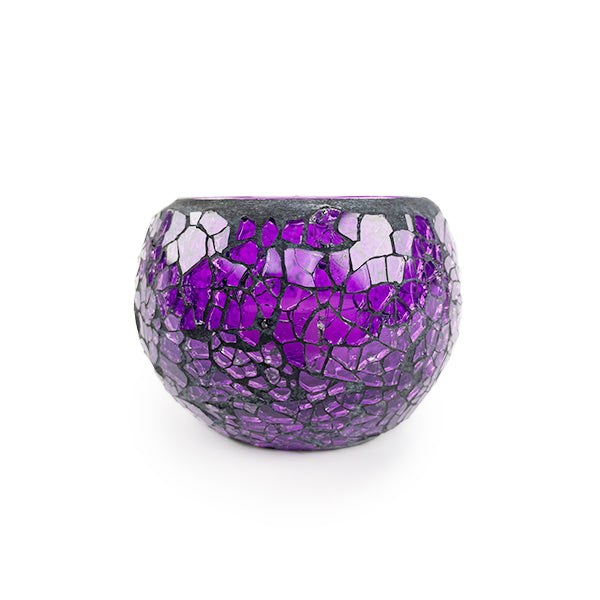 Mosaic Jar Purple Crackle image 2