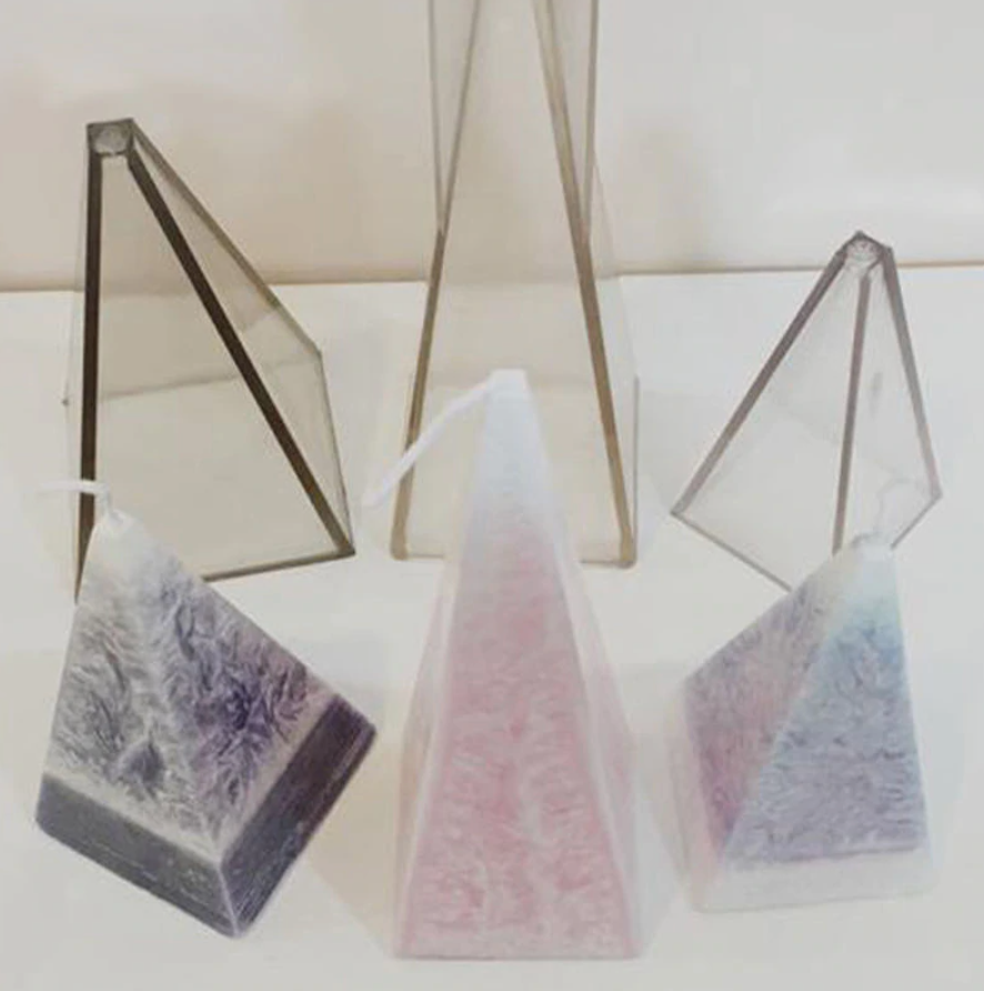 Pyramid Candle Pillar Mold image 0