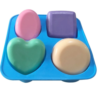Silicone Mold<br> 4 Cavity Soap Combo image 0