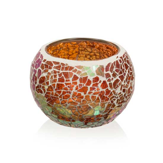 Mosaic Jar Amber Crackle image 0