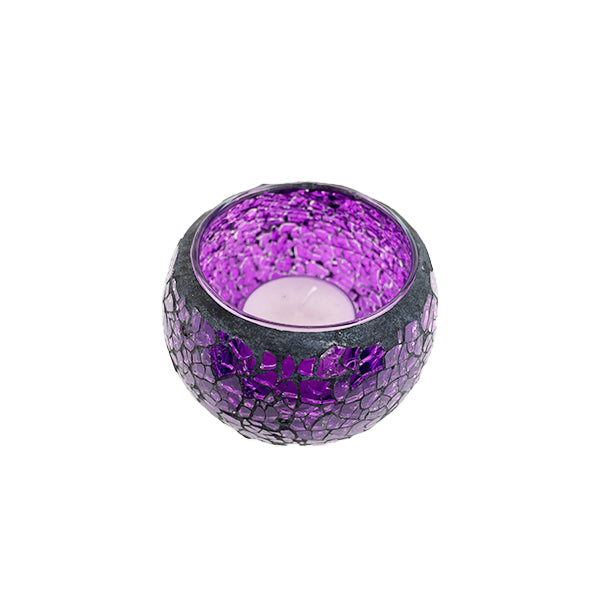 Mosaic Jar Purple Crackle image 1