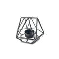 Black Geometric Metal Tealight Holder