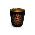 Black Mandala Glass Candle Jar