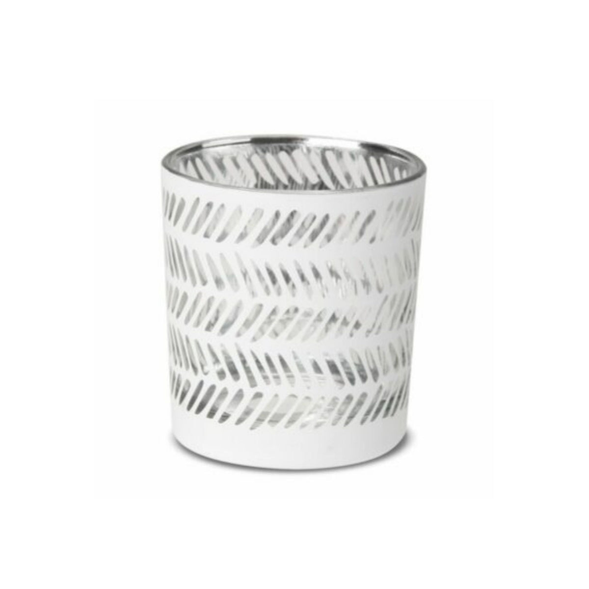 Sway White Glass Candle Jar