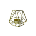 Gold Geometric Metal Tealight Holder