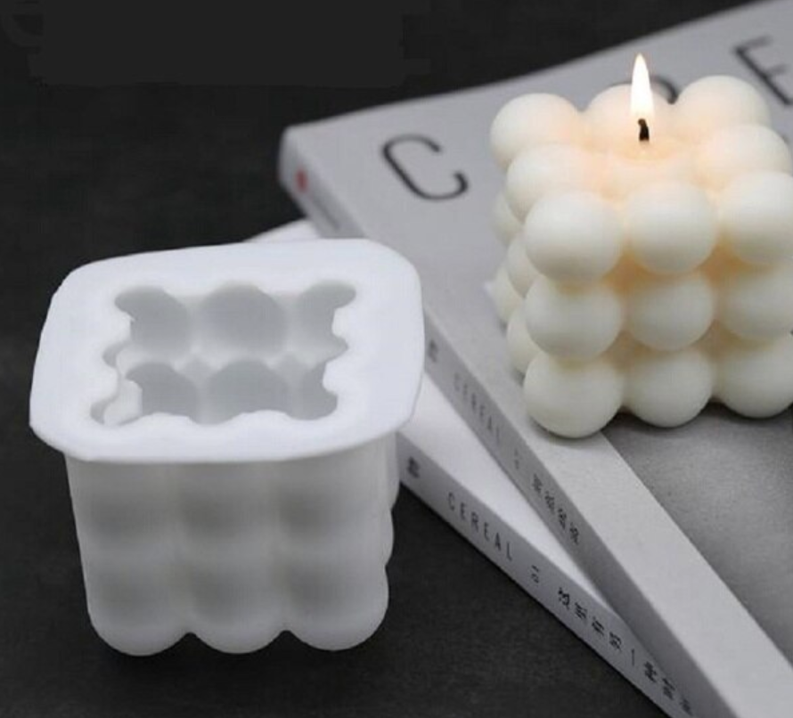 3D Cube Silicone Soap & Candle Mold image 0
