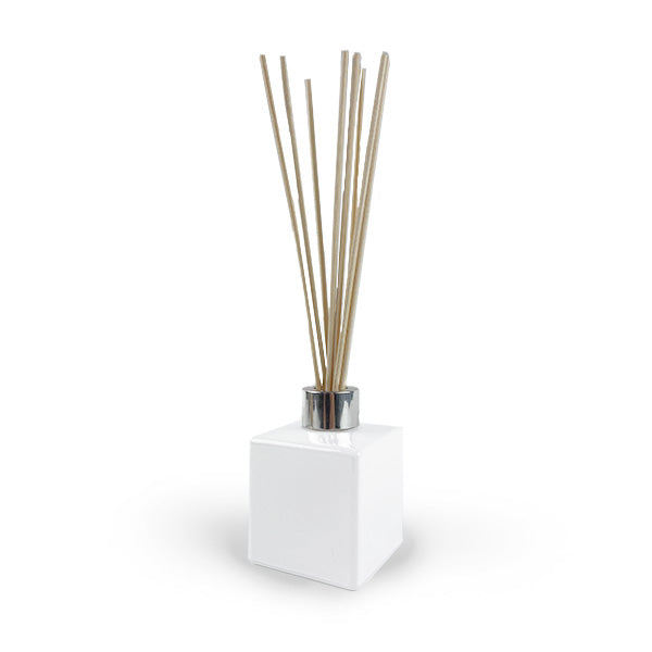 180ml Gloss White Diffuser Jar Square image 3