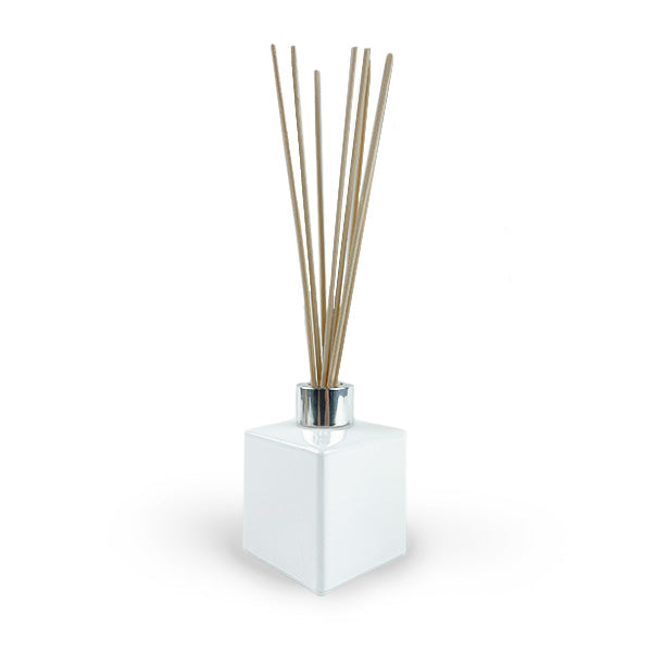 180ml Gloss White Diffuser Jar Square image 2
