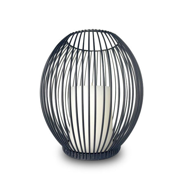 Black Metal Pillar Candle Holder Set image 2