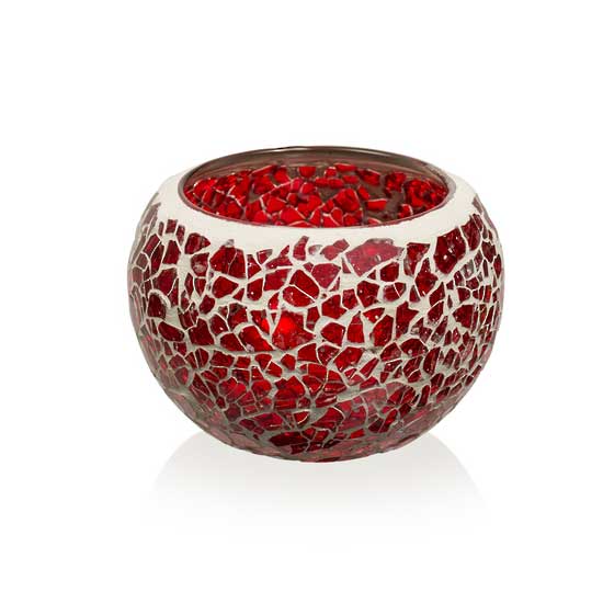 Mosaic Jar Red Crackle image 0