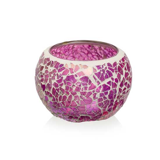 Mosaic Jar Pink Crackle image 0