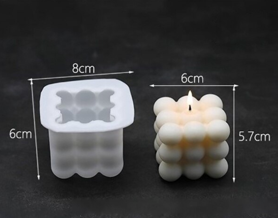 3D Cube Silicone Soap & Candle Mold image 4