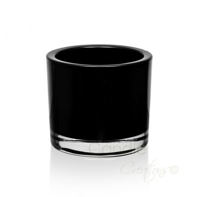 Medium Opaque Black Veluto Jar