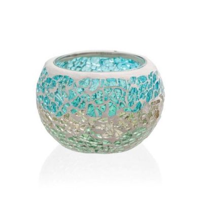 Trio Crackle Mosaic Jar