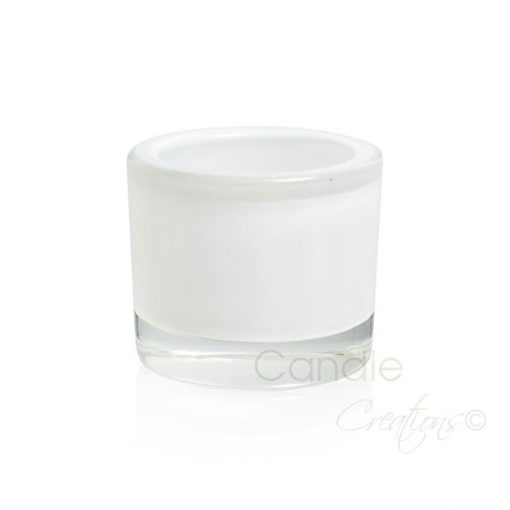 Medium Opaque White Veluto Jar
