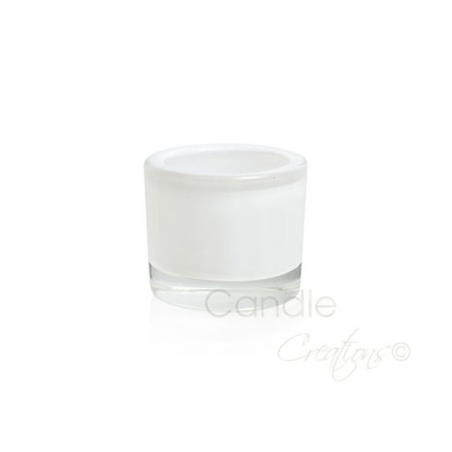 Small Opaque White Veluto Jar