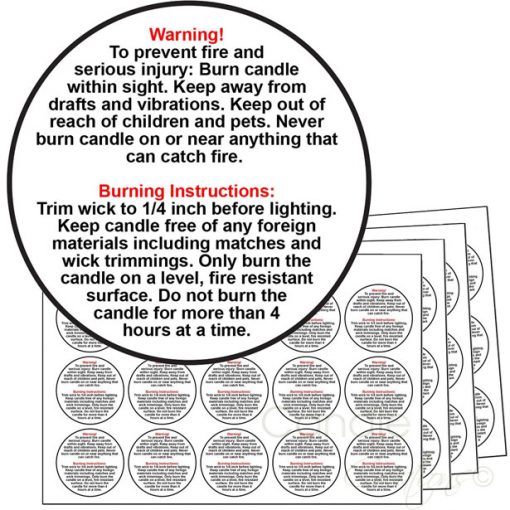 Candle Warning Labels