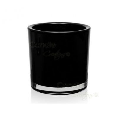 Large Opaque Black Veluto Jar