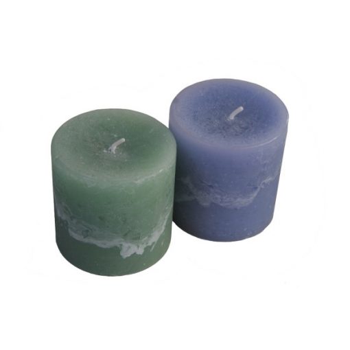 Feathering Palm Wax Pillar Candles