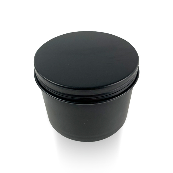 Matte Black Candle Tin Seamless