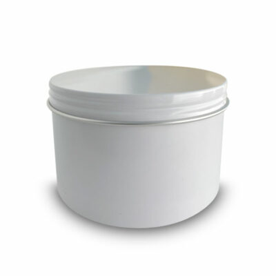 Candle Tin-White