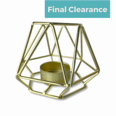 Final Clearance Gold Geo Tealights