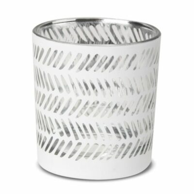 Sway White Glass Candle Jar