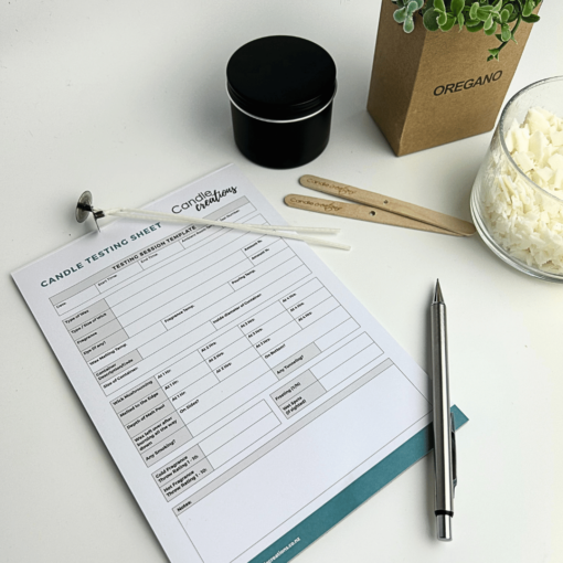Candle Making Testing Sheet