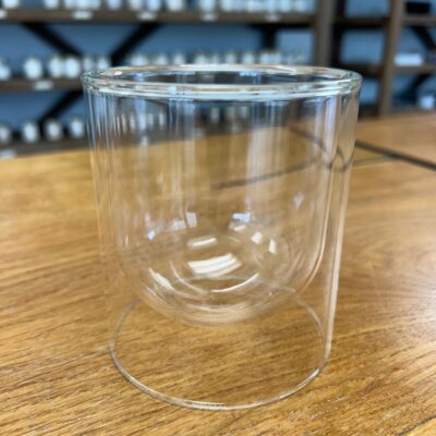 Double Walled Clear Glass Jar