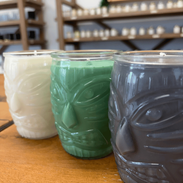 Coloured Tiki Candle Jars